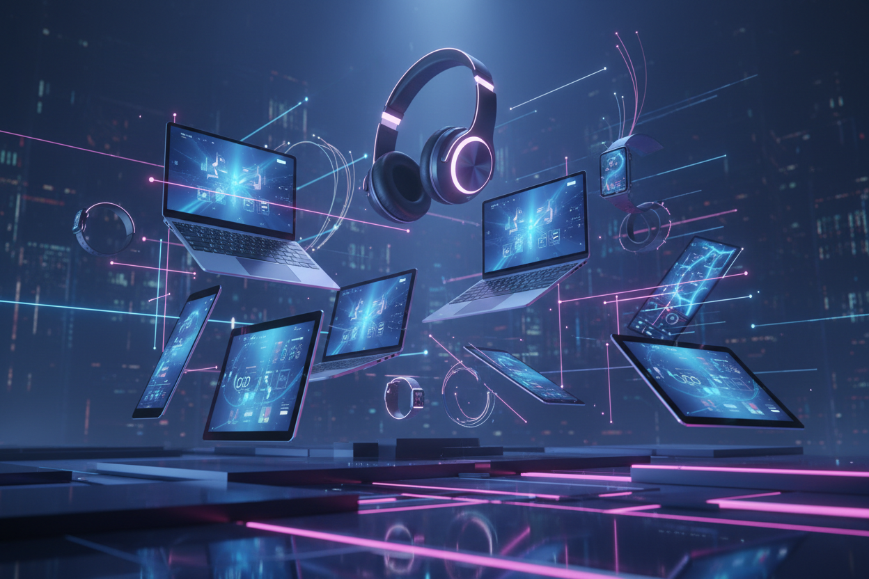3D Electronics Scene