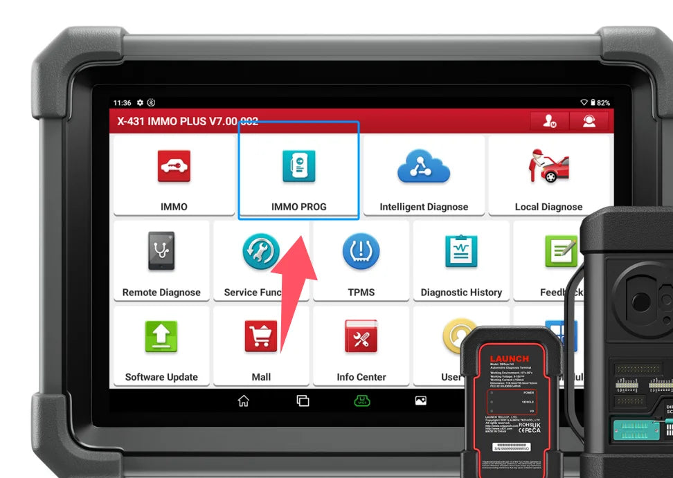 LAUNCH X431 IMMO Plus OBD2 Diagnostic Tools X-PROG 3 Car Key Programmer Anti-Theft Programming Auto Scanner Immobilizer