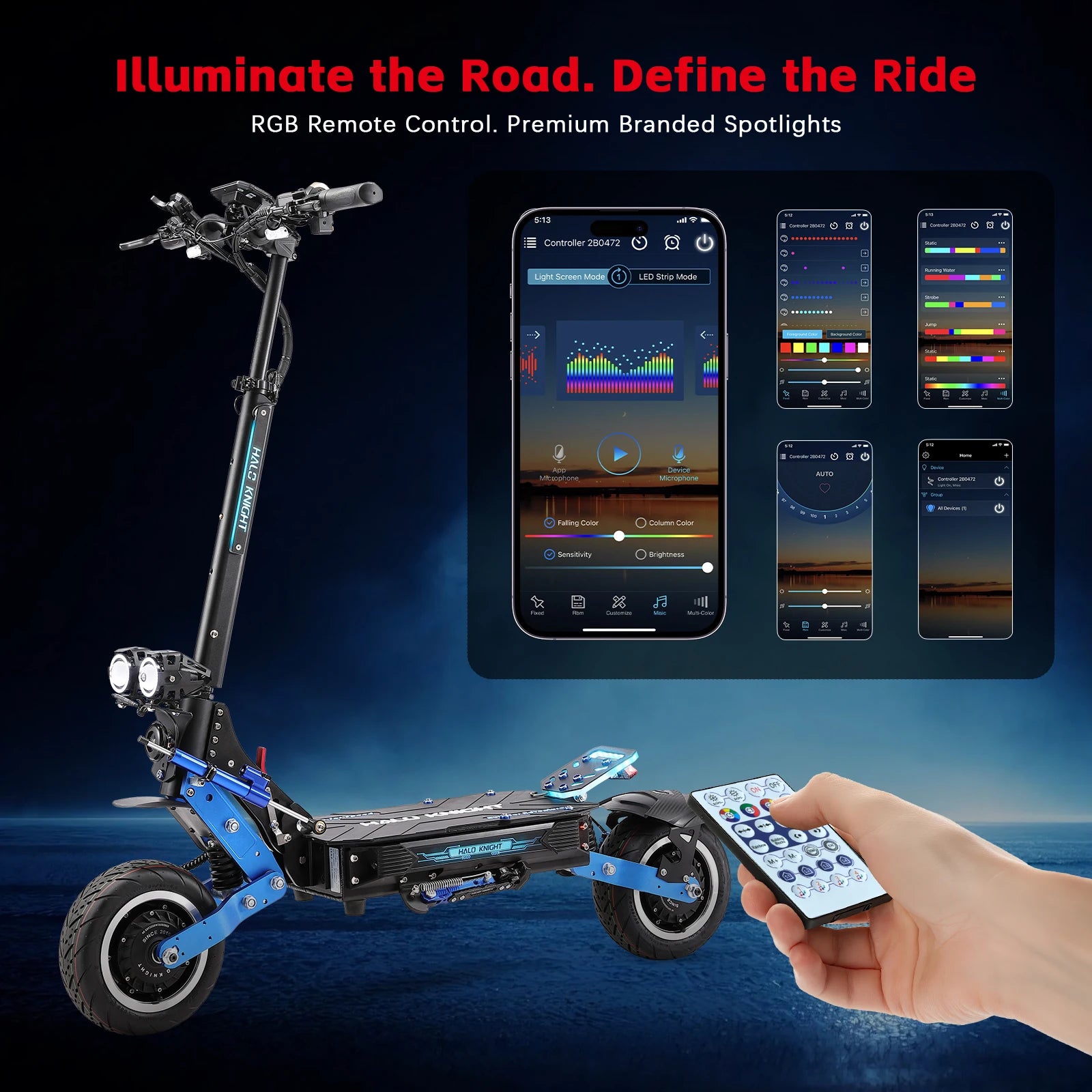 HALO KNIGHT T108Pro Adult Electric Scooter Fast Speed 95km/h Dual Motor 6000W Escooter Powerful E Scooter Electrical Scooter