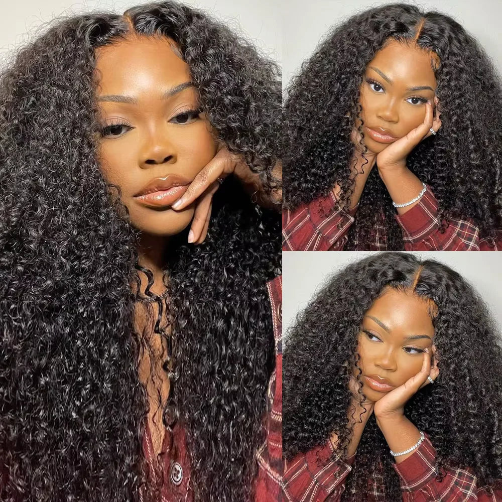 Glueless Wear And Go Kinky Curly Wig Human Hair Precut 7x5 13x6 HD Frontal Wigs Ready to Perplucked Curly Lace Front Wig On Sale