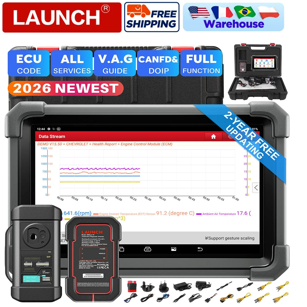 LAUNCH X431 IMMO Plus OBD2 Diagnostic Tools X-PROG 3 Car Key Programmer Anti-Theft Programming Auto Scanner Immobilizer