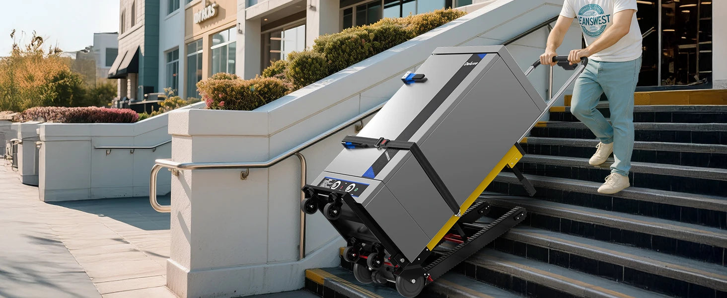 Electric Stair Climbing Dolly Electric Stair Climbing Hand Truck 485lb Max Load Capacity 3 Mode Folding Stair Climber Hand TrucK