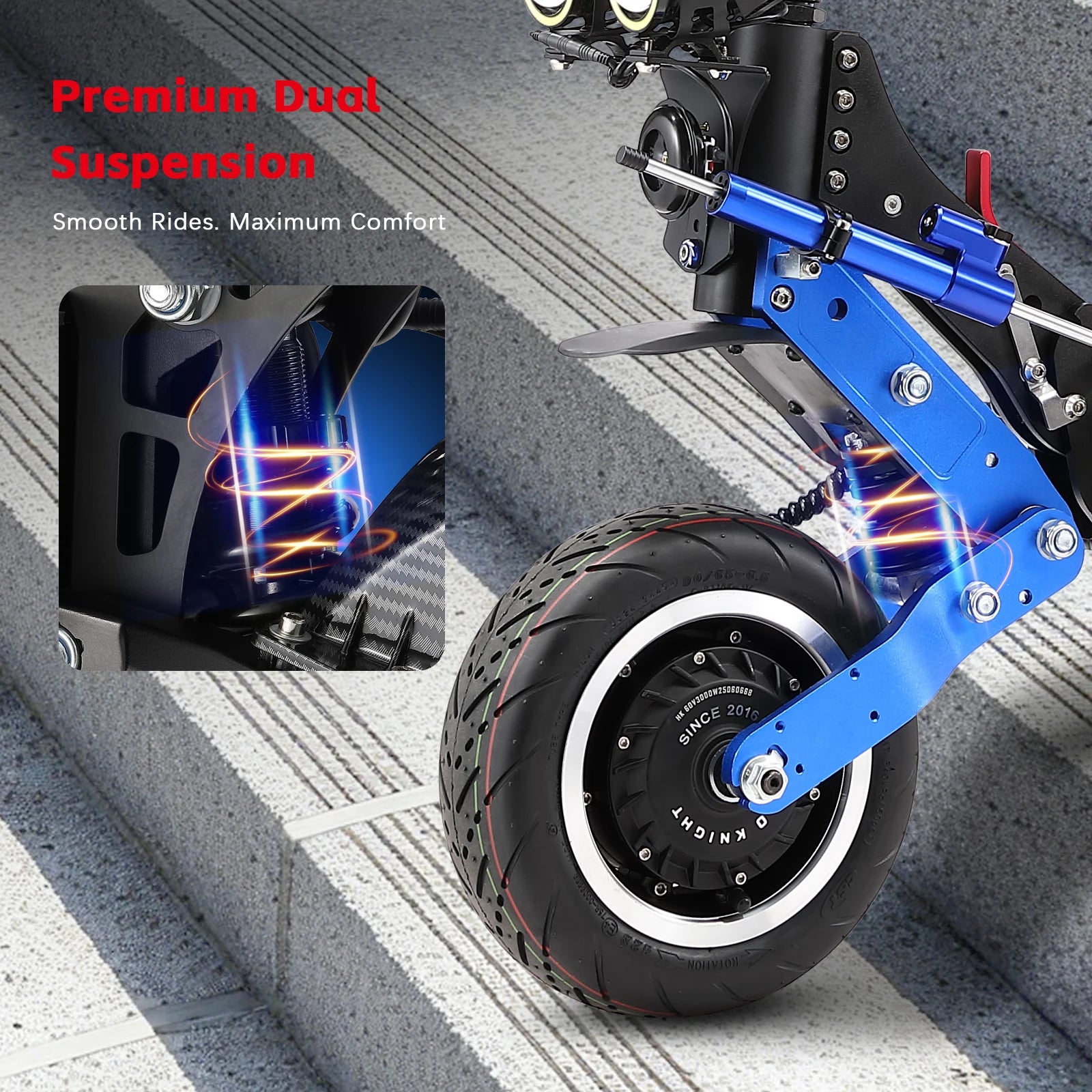 HALO KNIGHT T108Pro Adult Electric Scooter Fast Speed 95km/h Dual Motor 6000W Escooter Powerful E Scooter Electrical Scooter