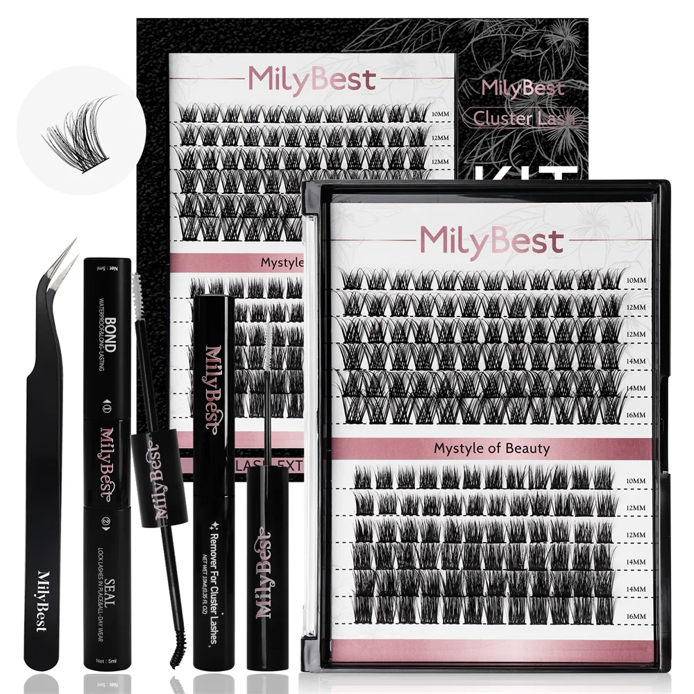 Free Shipping US Local Stock D Curl Lash Clusters Bulk Volume Cluster Eye Lashes Kit