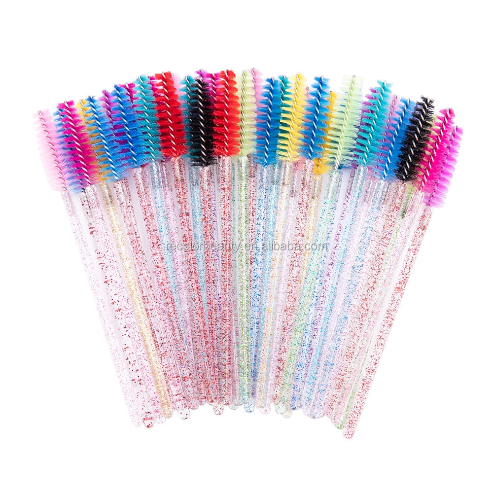 Diamond Crystal Eyelash Brushes for Eyelash Extension Tools Eyebrow Brush Mascara Wands Applicator Spoilers Eye Lashes Cosmetic