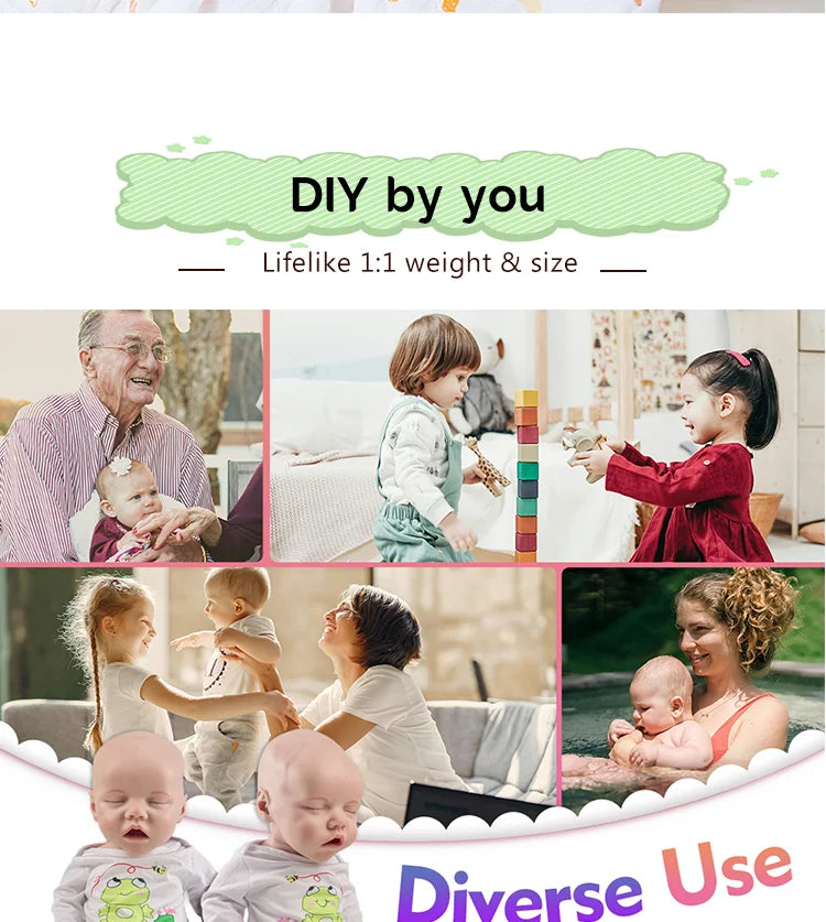 Chubby 20inch Full Silicone Reborn Baby Dolls for Girl Tan Skin Cute New Born Open Mouth Dolls Festival Gifts Age 3+