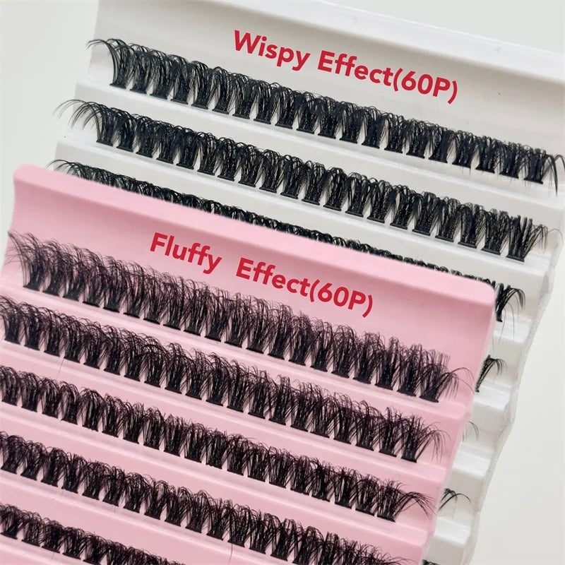 Wholesale Full Strip Eye Lashes Kits 30P-100P Private Label DIY Segment Lashes Cluster Eyelashes Vendor