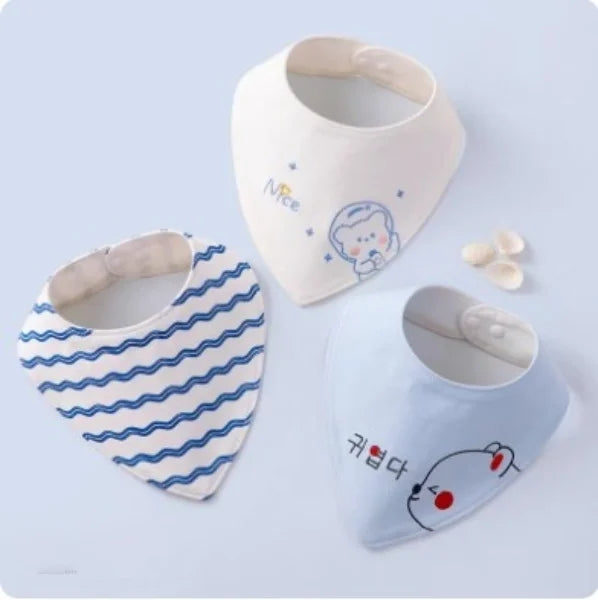 Quick-dry Baby Boys and Girls Lovey  Baby Saliva Towel Drool Bibs for New Born,Infant,Toddles