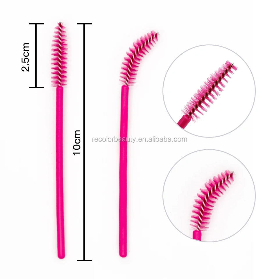 50pcs Eyelash Brush Disposable Eye Lashes Make up Brushes Eyebrow Mascara Wand Applicator for Lash Extension