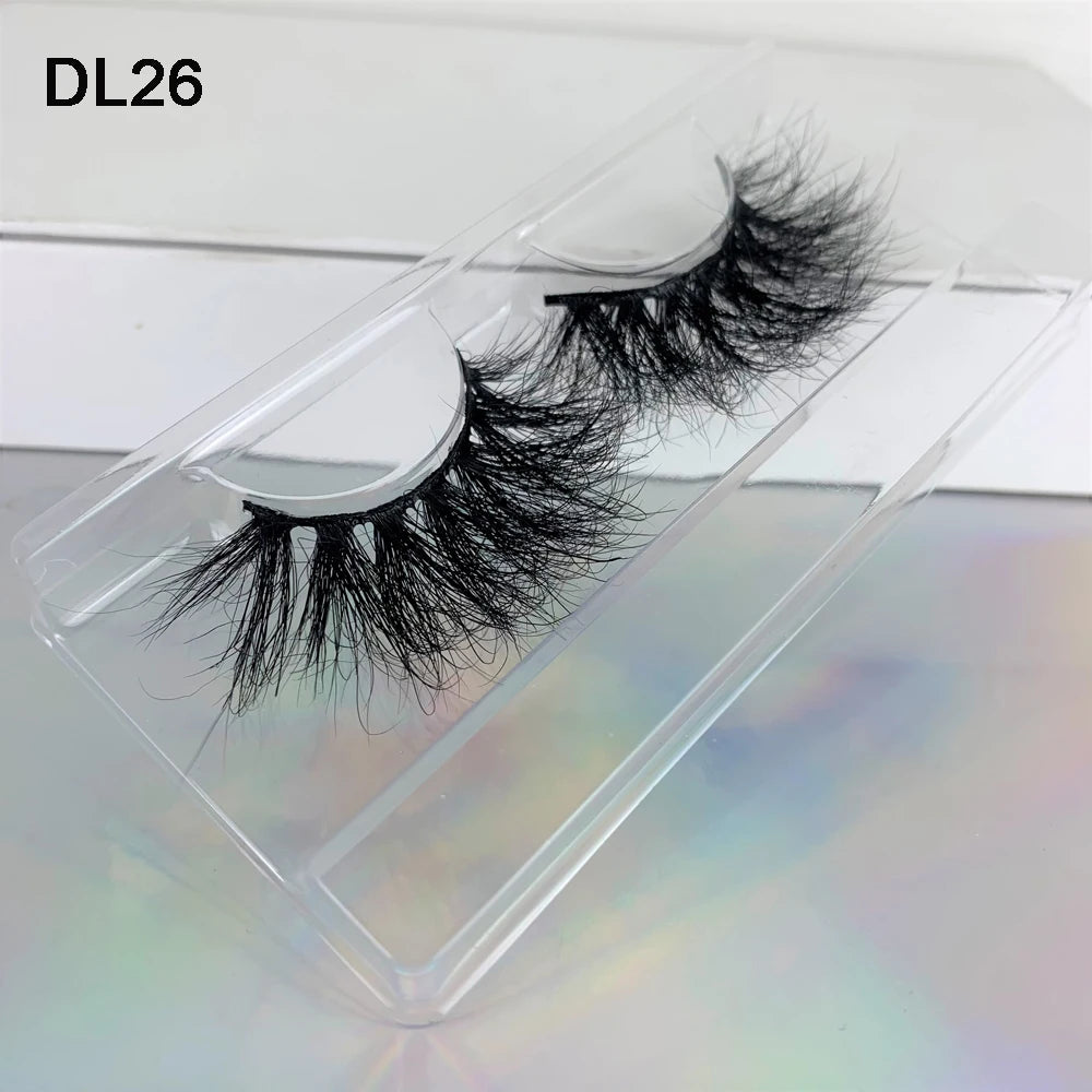 Package Box Custom Mink Eyelashes Private Label Natural False Full Strip Eyelashes Supplier 3D Mink Eye Lashes Wholesale