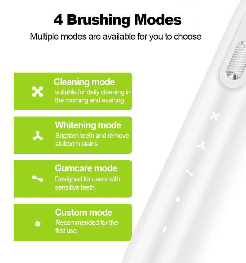 Powerful USB Wireless Rechargeable Tooth Brush Waterproof Electronic Whitening Teeth Brush Ultrasonic Sonic Electric Toothbrush