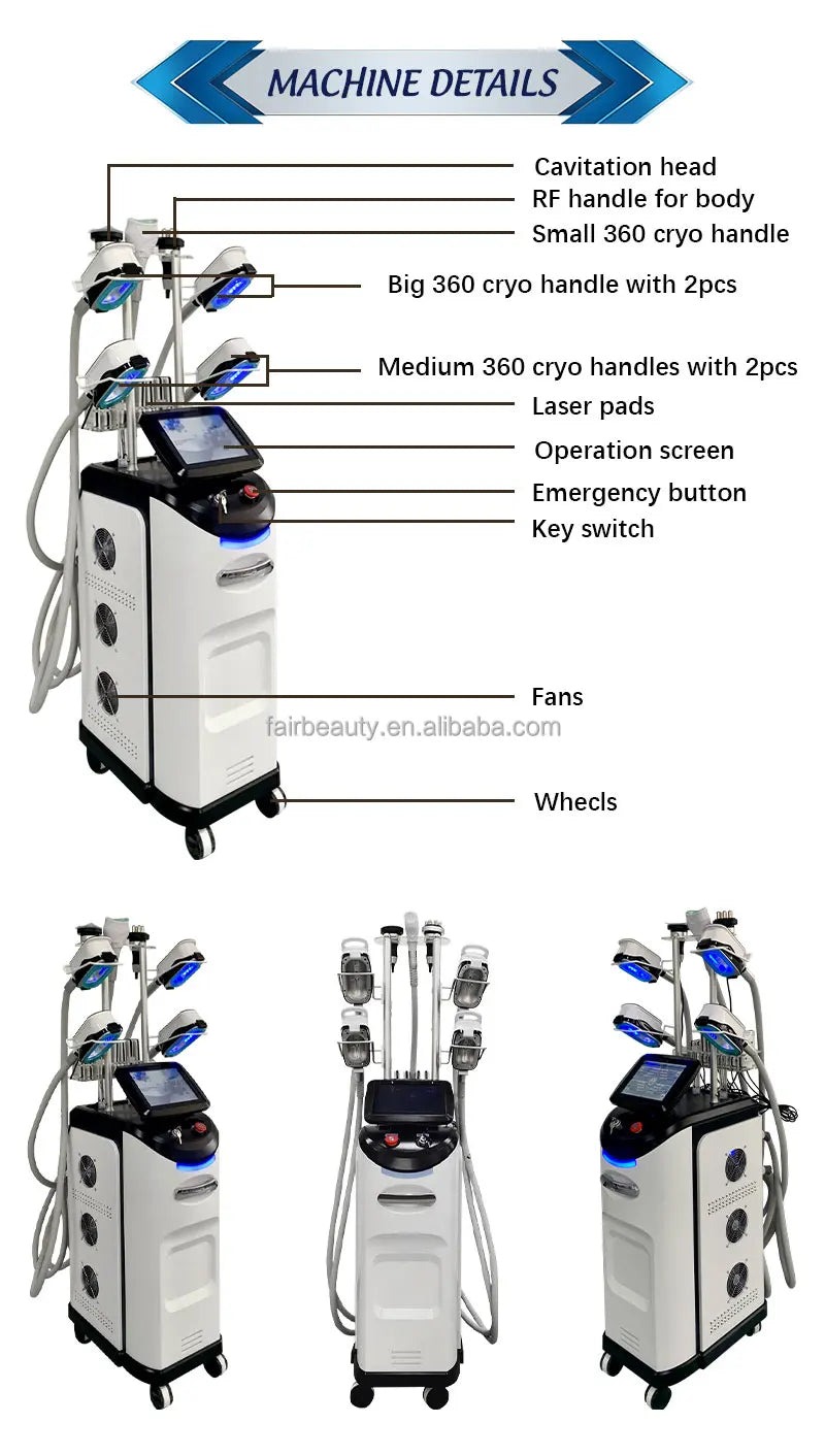 360° Cooling Sculpting Body Slimming For Effective Weight Loss Fat Freezing Cellulite Removal With Vacuum Cavitation System