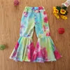 Fashion Children's Wear Spring Fall Kids Girl's Jeans Double Deck Bell Bottoms Tassels New Born Baby Cloth Flare Pants