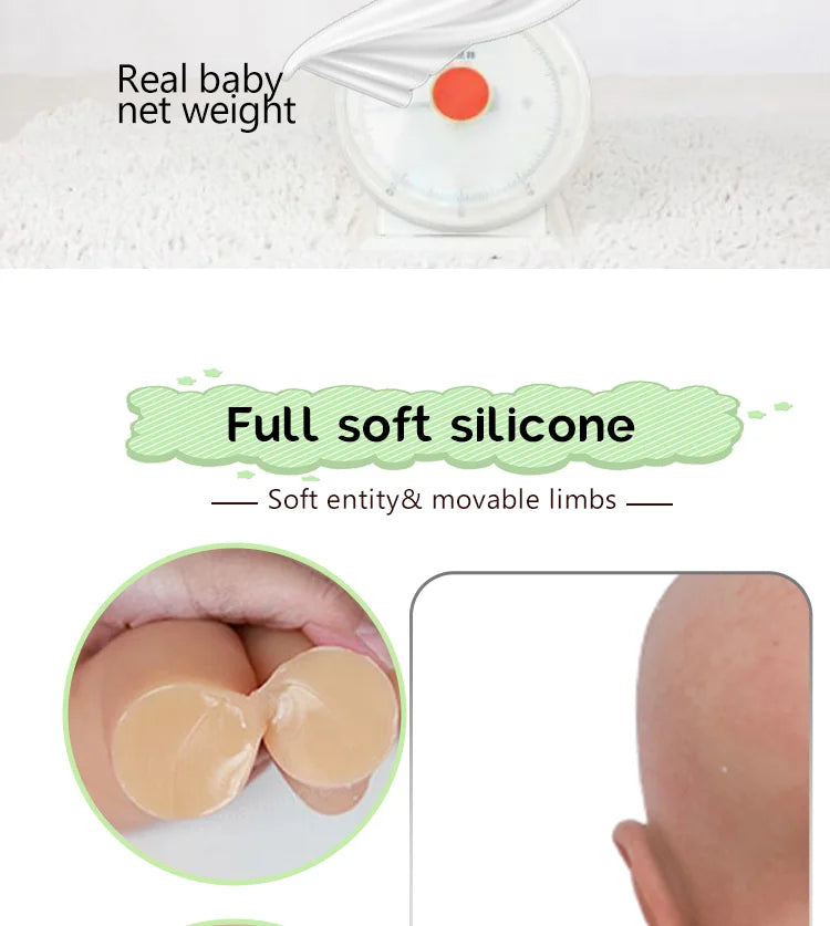 Chubby 20inch Full Silicone Reborn Baby Dolls for Girl Tan Skin Cute New Born Open Mouth Dolls Festival Gifts Age 3+