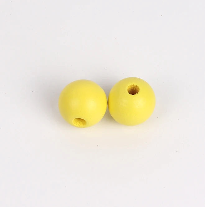 Fast Shipping New Born Baby Toys Chewable 10mm/12mm/16mm /20mm Chinese Wood Baby Toy Custom Colorful Jewelry Beaded