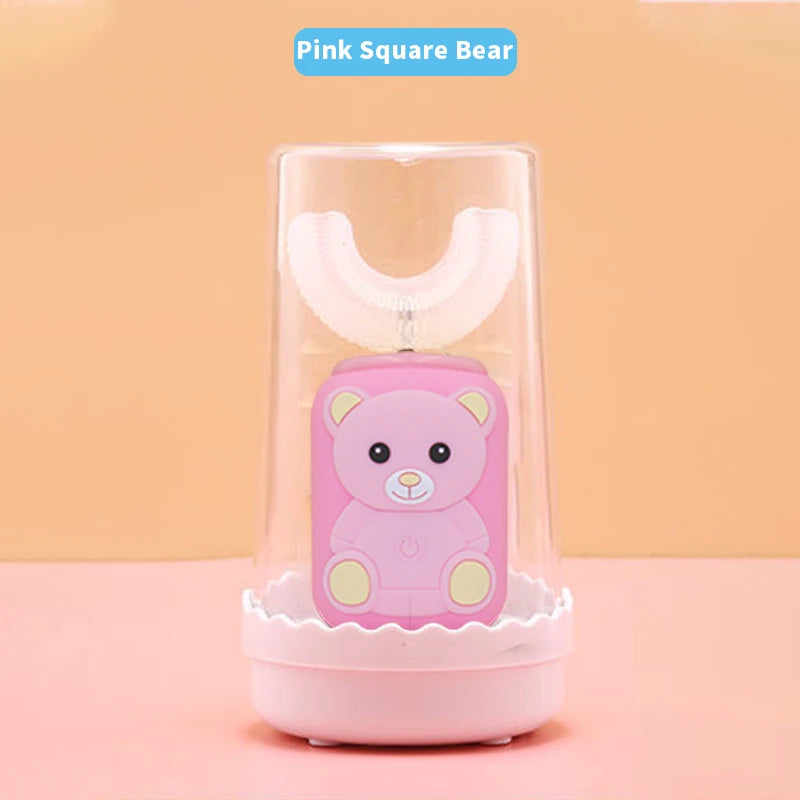 Intelligent Automatic Sonic Kids Electric Toothbrush U Shape 3 Modes Tooth Brush Wireless Charging Children Electric Toothbrush