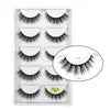 New Full 5 Pairs One Box 3D Mink Hair False Eyelashes Natural Thick Long Eye Lashes Wispy Makeup Beauty Extension Tools H13