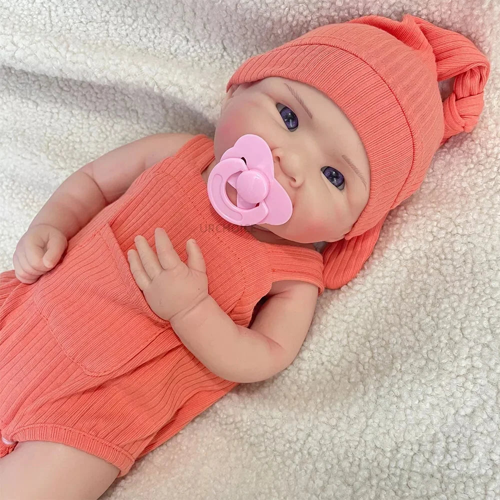 Chubby 20inch Full Silicone Reborn Baby Dolls for Girl Tan Skin Cute New Born Open Mouth Dolls Festival Gifts Age 3+