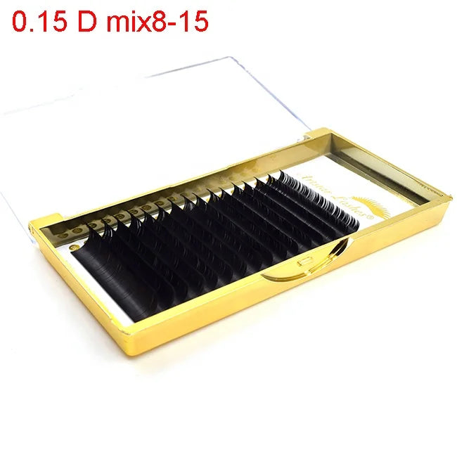 Individual Lashes 0.12 0.15 0.18 0.20mm Classic Cashmere Dark Black Lash Trays Soft Eye Lashes Extension