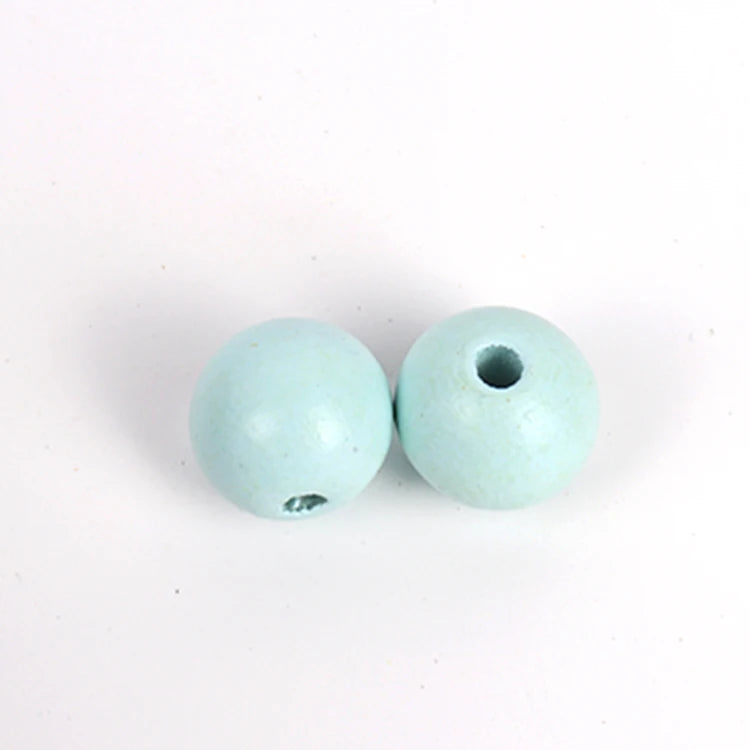 Fast Shipping New Born Baby Toys Chewable 10mm/12mm/16mm /20mm Chinese Wood Baby Toy Custom Colorful Jewelry Beaded