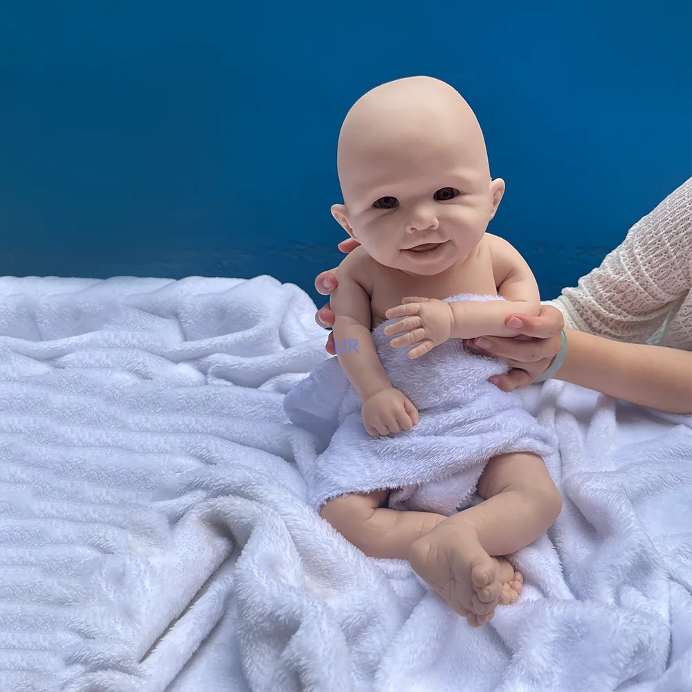 Chubby 20inch Full Silicone Reborn Baby Dolls for Girl Tan Skin Cute New Born Open Mouth Dolls Festival Gifts Age 3+