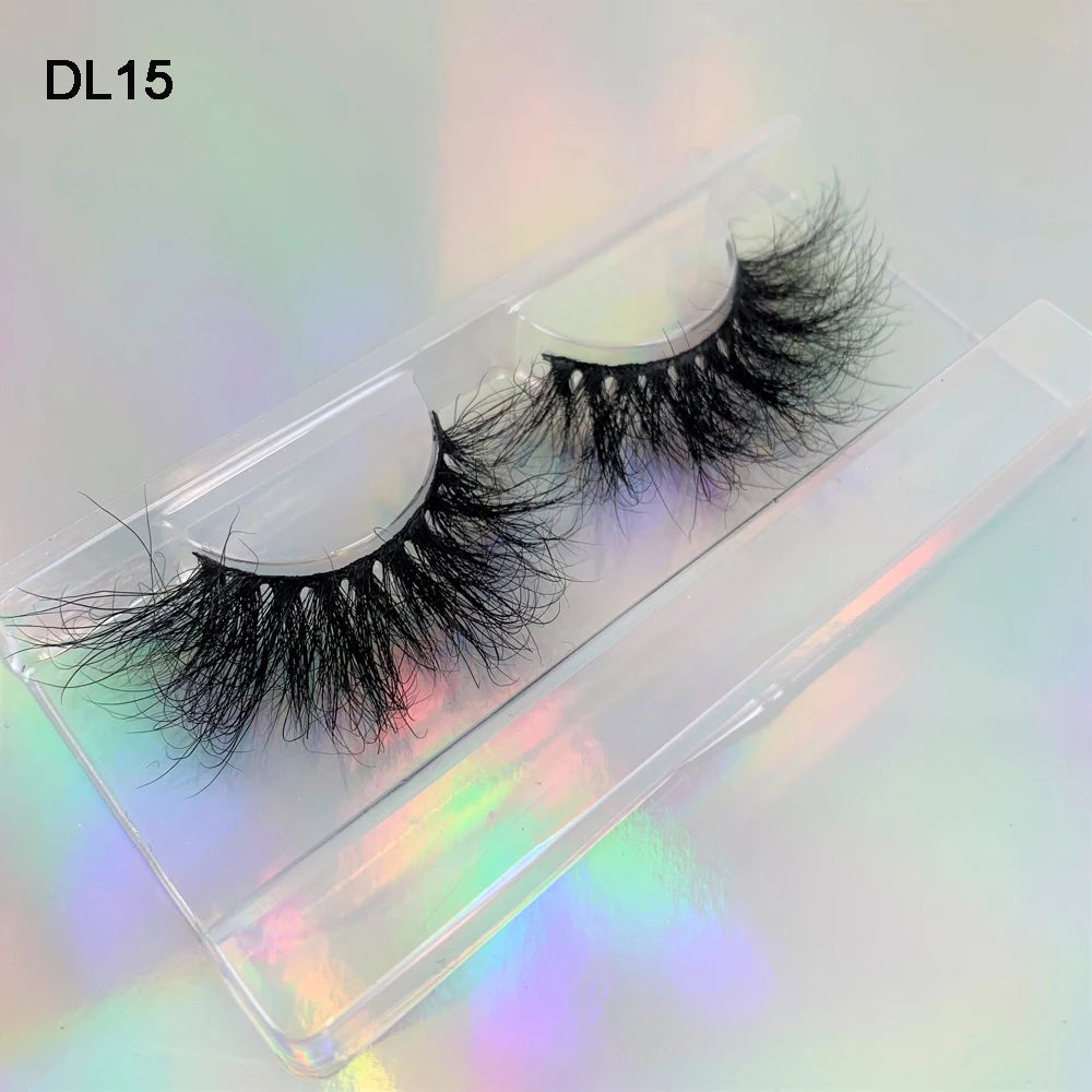 Package Box Custom Mink Eyelashes Private Label Natural False Full Strip Eyelashes Supplier 3D Mink Eye Lashes Wholesale