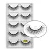 New Full 5 Pairs One Box 3D Mink Hair False Eyelashes Natural Thick Long Eye Lashes Wispy Makeup Beauty Extension Tools H13