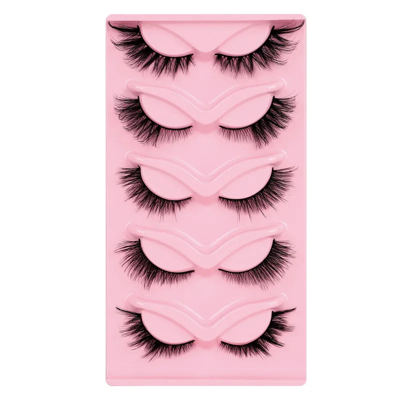 New Design Foxy Winged Cat Eye Lashes Angel Wing Natural Silk Lash Faux Mink fox Eye Lashes With Private Label