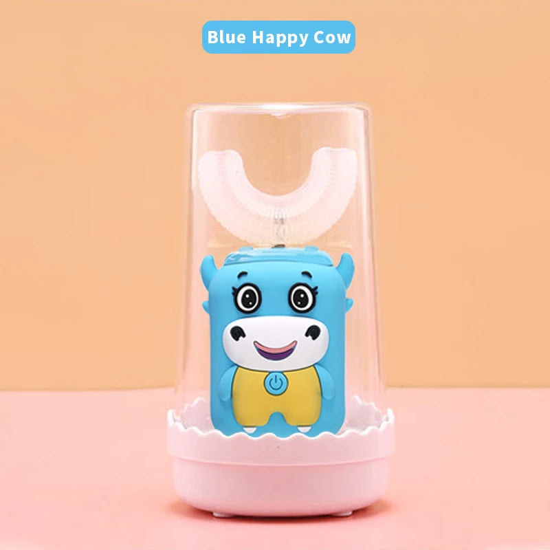 Intelligent Automatic Sonic Kids Electric Toothbrush U Shape 3 Modes Tooth Brush Wireless Charging Children Electric Toothbrush