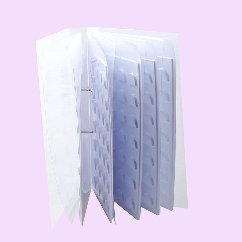 FX-P96 Plastic False Eyelashes CC Curl Catalog Storage 70 Pairs Display Box Eye Lashes Customize Holder Eyelashes Sample Book