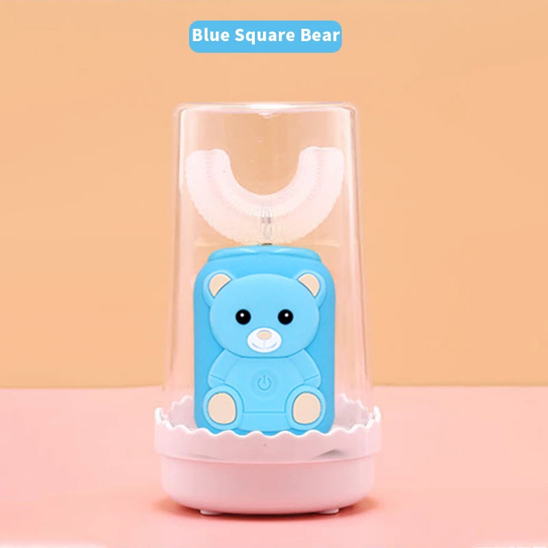 Intelligent Automatic Sonic Kids Electric Toothbrush U Shape 3 Modes Tooth Brush Wireless Charging Children Electric Toothbrush