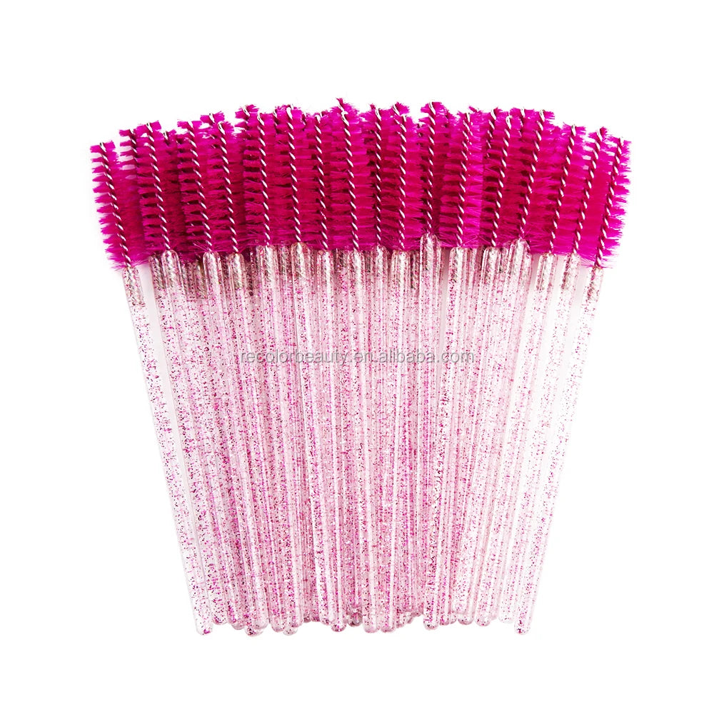 Diamond Crystal Eyelash Brushes for Eyelash Extension Tools Eyebrow Brush Mascara Wands Applicator Spoilers Eye Lashes Cosmetic