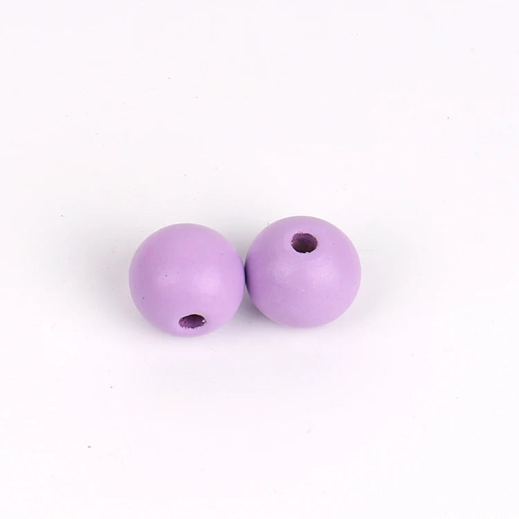 Fast Shipping New Born Baby Toys Chewable 10mm/12mm/16mm /20mm Chinese Wood Baby Toy Custom Colorful Jewelry Beaded