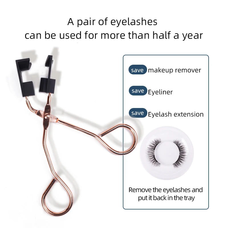 3 Magnet Magnetic Eyelashes Customized Packaging Logo 3d Invisible Magnetic Eye Lashes