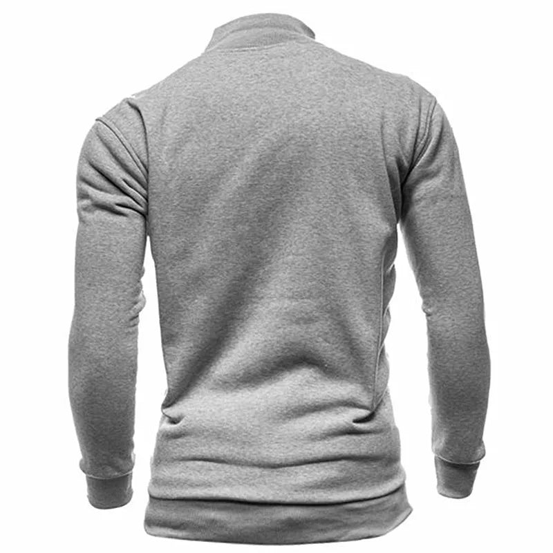 MRMT 2026 Brand New Men's No Hoodies Sweatshirts Zipper Stand Collar Men Sweatshirts For Male No Hooded Sweatshirt Man Pullover