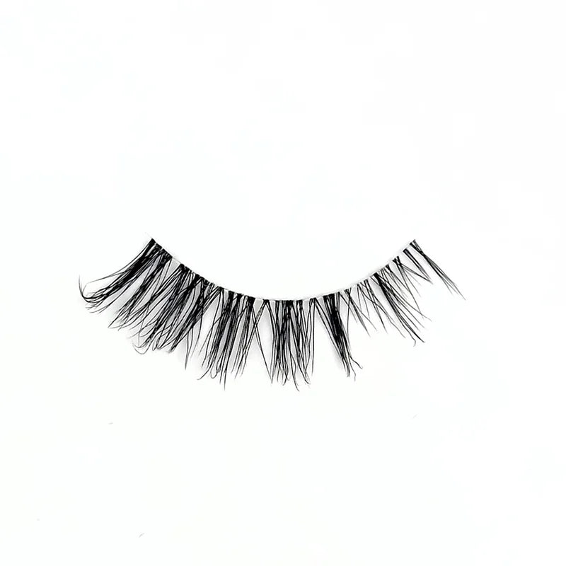 Ultra Thin Band Faux Mink Lashes Comfort Lightweight Soft Eyelash Vegan Wispy Synthetic Hair 3D Natural PBT Fiber Cat Eye Lashes