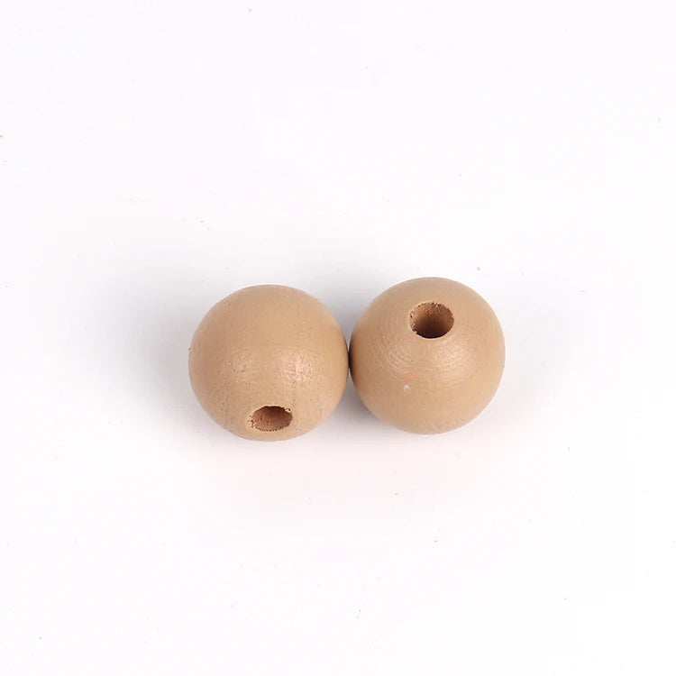 Fast Shipping New Born Baby Toys Chewable 10mm/12mm/16mm /20mm Chinese Wood Baby Toy Custom Colorful Jewelry Beaded
