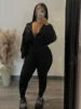 Fall 2024 WomenClothes 2 Piece Blank Zip up Y2K Tracksuits Casual Two Piece Leggings Lounge Activewear Sets for Women Clothing