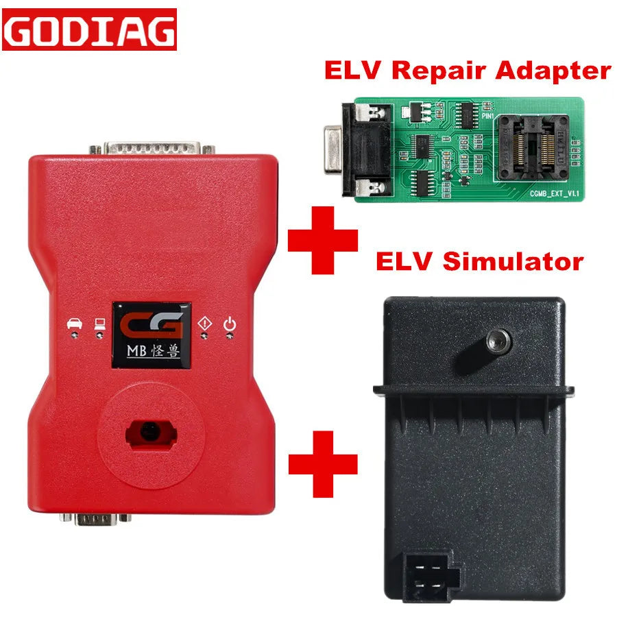CGDI Prog MB for Benz Car Key Add Fastest for Benz Key Programmer Support All Key Lost with ELV/NEC Adapter Free ELV Simulator