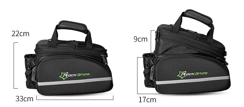 ROCKBROS Bike Panniers Carrier 3 In 1 Bicycle Trunk Bags Waterproof MTB Road Cycling Rear Rack Bag 35L Travel Luggage Cargo Bags