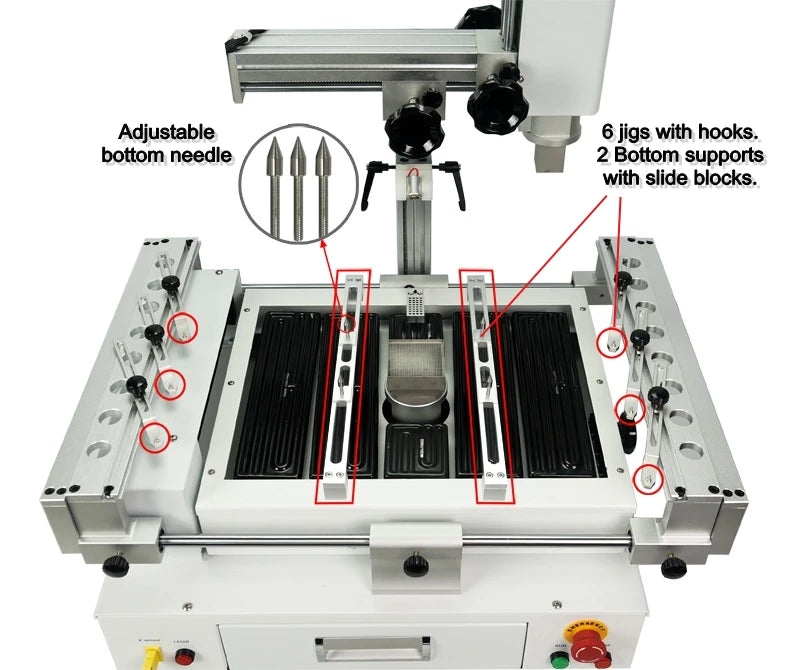 Hot Air Solder Station 3 Zones Soldering Machine Honton R490 BGA Rework Station R690 V.3 Touch Screen for Mainboard Chips Repair