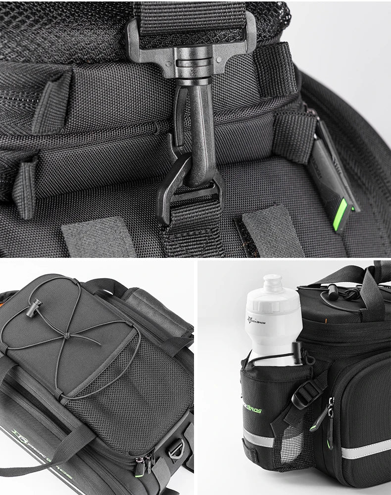 ROCKBROS Bike Panniers Carrier 3 In 1 Bicycle Trunk Bags Waterproof MTB Road Cycling Rear Rack Bag 35L Travel Luggage Cargo Bags