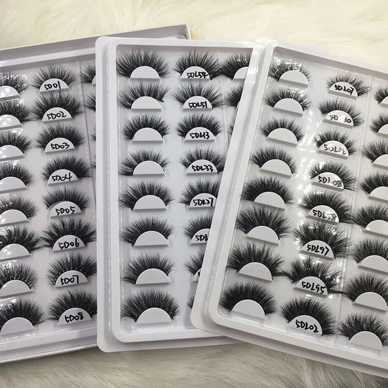FDshine 2024 New Custom Packaging 16 Pairs Mink Eye Lashes With Lashes Book 20mm 22mm
