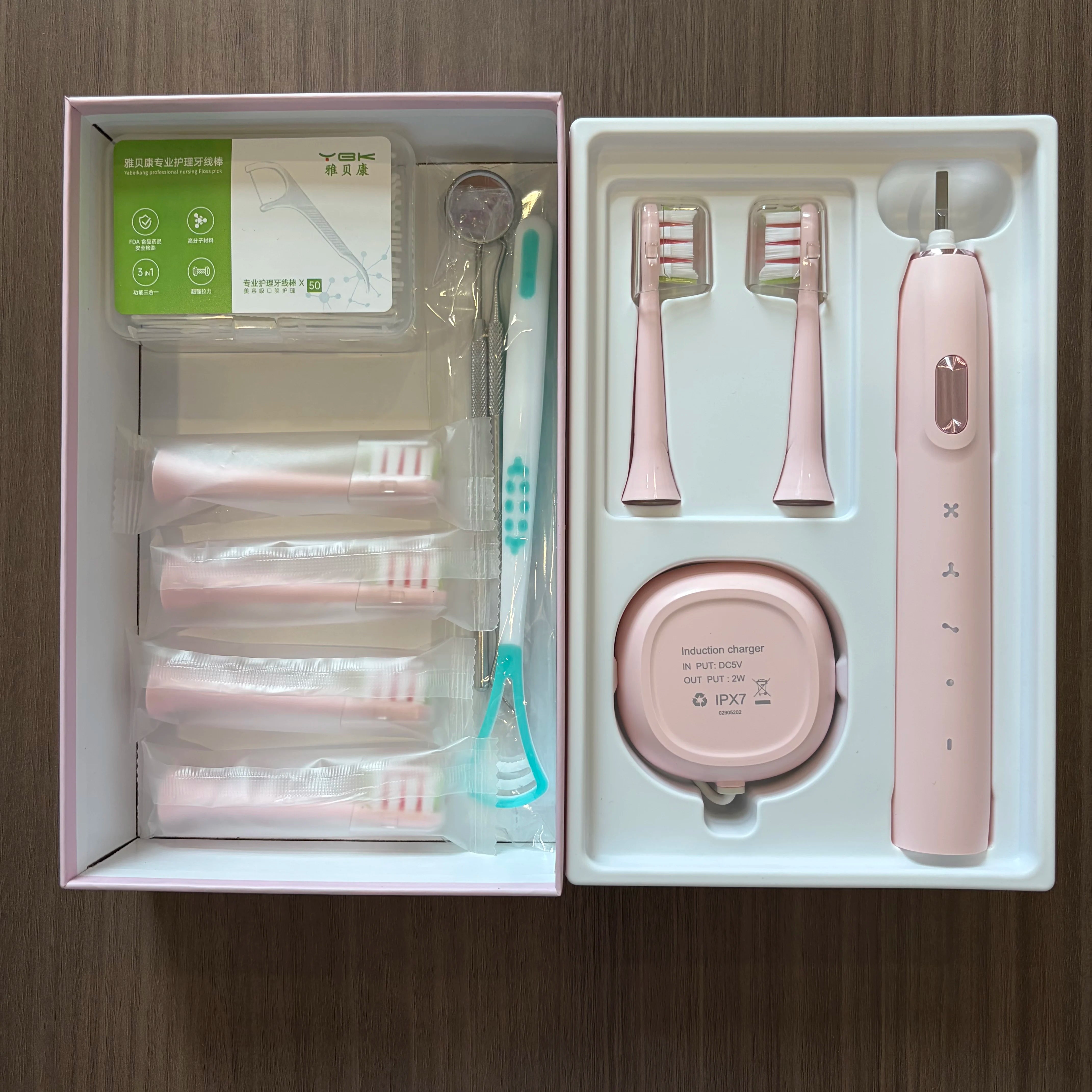 Powerful USB Wireless Rechargeable Tooth Brush Waterproof Electronic Whitening Teeth Brush Ultrasonic Sonic Electric Toothbrush