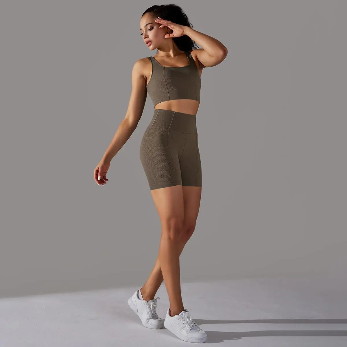 Custom Logo Gym Fitness Sports Two Piece Wear Outfit Yoga Top and Sportswear Suit Yoga Set for Women