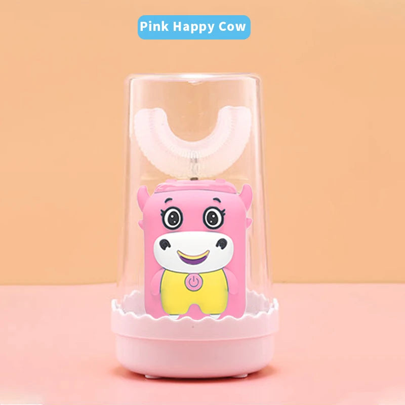 Intelligent Automatic Sonic Kids Electric Toothbrush U Shape 3 Modes Tooth Brush Wireless Charging Children Electric Toothbrush
