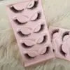 False Eyelashes Cat Eye Fox Faux Mink Lashes 8D Wispy Lashes 5 Pairs Pack Winged Cat Eye Lashes Pack
