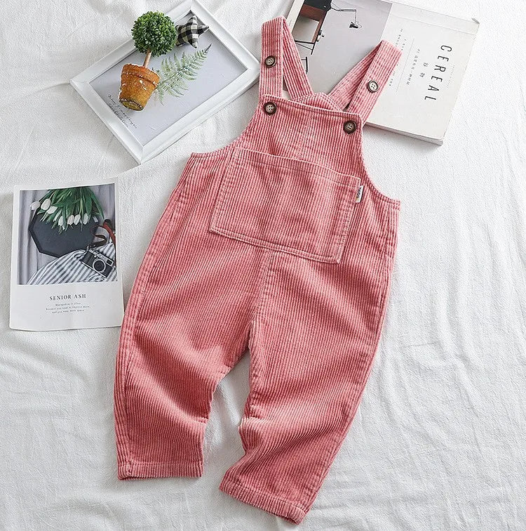Children Beige Corduroy Pants New Born Baby Boys Girl Long Trousers Spring Jumpsuit Fashion Wear Solid Clothes Overalls for Kids
