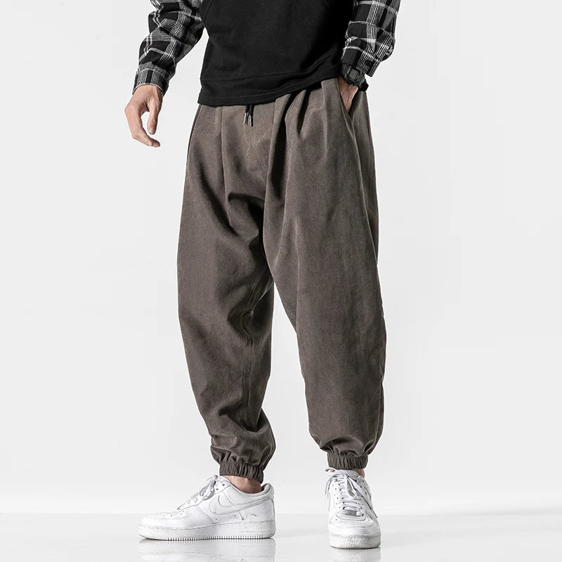 New Autumn Men's Black Pants Hip Hop Streetwear Fashion Jogger Harem Trousers Man Casual Sweatpants Male Pants Big Size M 5XL
