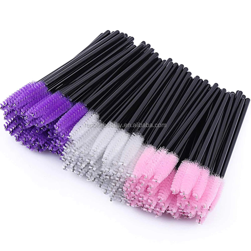 50pcs Eyelash Brush Disposable Eye Lashes Make up Brushes Eyebrow Mascara Wand Applicator for Lash Extension